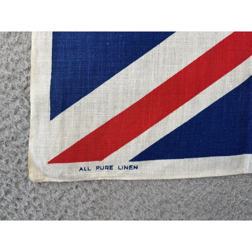 Vintage I'm Backing Britain Tea Towel MCM Kitsch Wall Hanging Union Jack 1960s